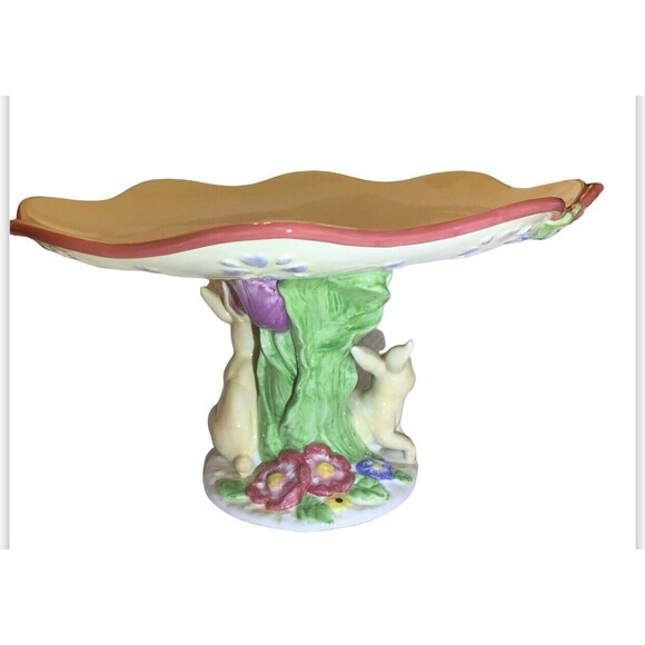 Magenta Serving Tray Seasonal Collection Rabbits‎ Platter Easter Floral Party - Picture 5 of 7